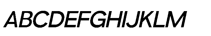 Gopadel Medium Oblique Font UPPERCASE