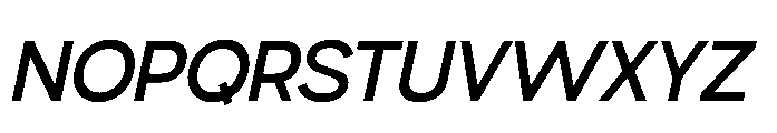 Gopadel Medium Oblique Font UPPERCASE