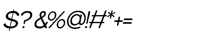 Gopadel Oblique Font OTHER CHARS