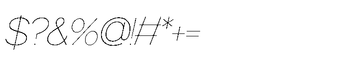 Gopadel Thin Oblique Font OTHER CHARS