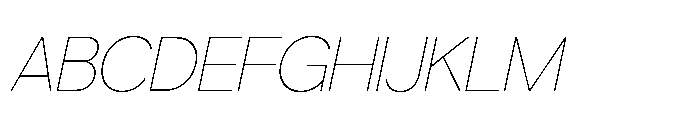 Gopadel Thin Oblique Font UPPERCASE