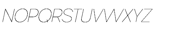 Gopadel Thin Oblique Font UPPERCASE
