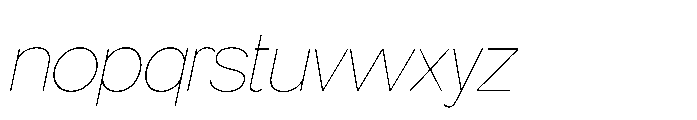 Gopadel Thin Oblique Font LOWERCASE