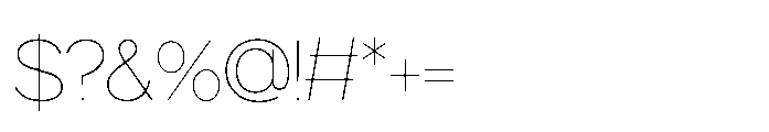 Gopadel Thin Font OTHER CHARS
