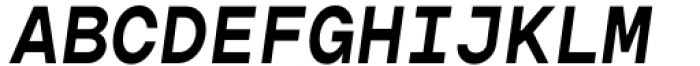 Gopher Mono Semi Bold Italic Font UPPERCASE
