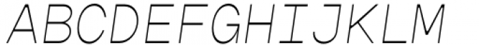 Gopher Mono Thin Italic Font UPPERCASE