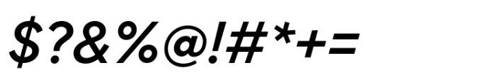 Gordita Medium Italic Font OTHER CHARS