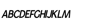 Gorga S Black Semi Expanded Italic Font UPPERCASE