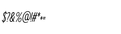 Gorga S Bold Extra Condensed Italic Font OTHER CHARS