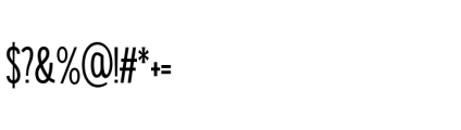 Gorga S Extra Bold Extra Condensed Font OTHER CHARS