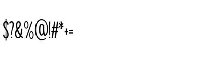 Gorga S Extra Bold Ultra Condensed Font OTHER CHARS