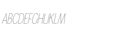 Gorga S Extra Light Condensed Italic Font UPPERCASE