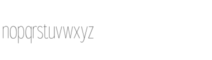 Gorga S Extra Light Condensed Font LOWERCASE
