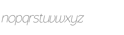 Gorga S Extra Light Extra Expanded Italic Font LOWERCASE