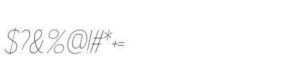 Gorga S Extra Light Italic Font OTHER CHARS