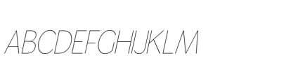 Gorga S Extra Light Semi Expanded Italic Font UPPERCASE