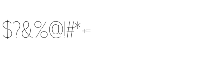 Gorga S Extra Light Semi Expanded Font OTHER CHARS