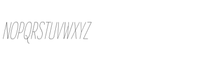 Gorga S Extra Light Ult Condensed Italic Font UPPERCASE