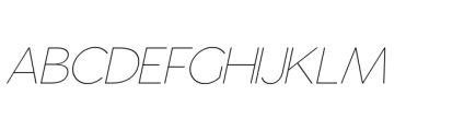 Gorga S Extra Light Ult Expanded Italic Font UPPERCASE