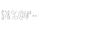 Gorga S Extra Light Ultra Condensed Font OTHER CHARS