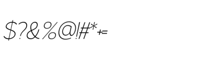 Gorga S Light Extra Expanded Italic Font OTHER CHARS