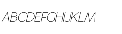 Gorga S Light Extra Expanded Italic Font UPPERCASE