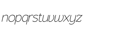 Gorga S Light Extra Expanded Italic Font LOWERCASE