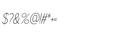 Gorga S Light Italic Font OTHER CHARS