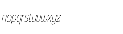 Gorga S Light Semi Condensed Italic Font LOWERCASE