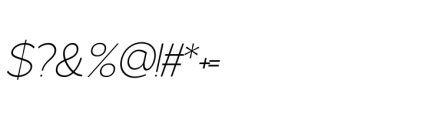 Gorga S Light Ultra Expanded Italic Font OTHER CHARS