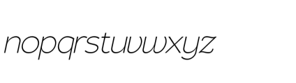 Gorga S Light Ultra Expanded Italic Font LOWERCASE