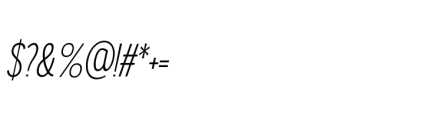 Gorga S Medium Condensed Italic Font OTHER CHARS