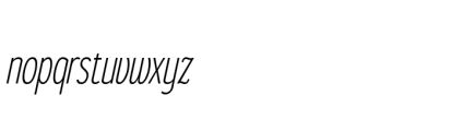 Gorga S Medium Extra Condensed Italic Font LOWERCASE