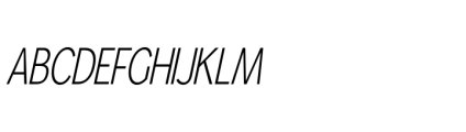 Gorga S Medium Semi Condensed Italic Font UPPERCASE