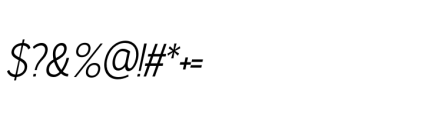 Gorga S Medium Semi Expanded Italic Font OTHER CHARS