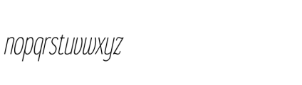 Gorga S Regular Extra Condensed Italic Font LOWERCASE