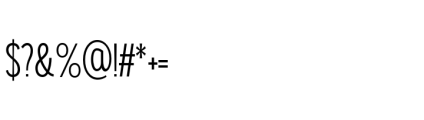 Gorga S Semi Bold Condensed Font OTHER CHARS