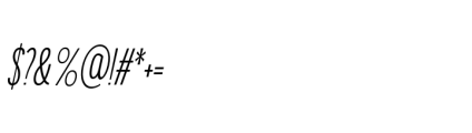 Gorga S Semi Bold Ultra Condensed Italic Font OTHER CHARS