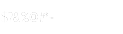 Gorga S Thin Expanded Font OTHER CHARS