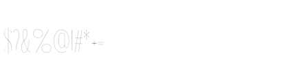 Gorga S Thin Extra Condensed Font OTHER CHARS