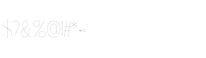 Gorga S Thin Semi Expanded Font OTHER CHARS