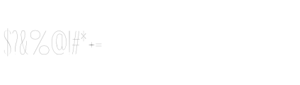 Gorga S Thin Ultra Condensed Font OTHER CHARS