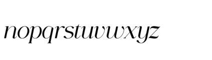 Gorga T Extra Bold Extra Expanded Italic Font LOWERCASE