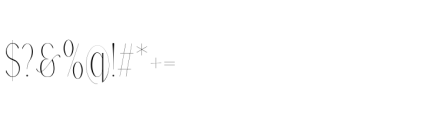 Gorga T Extra Light Condensed Font OTHER CHARS