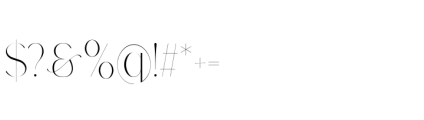Gorga T Extra Light Expanded Font OTHER CHARS