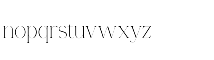 Gorga T Extra Light Expanded Font LOWERCASE