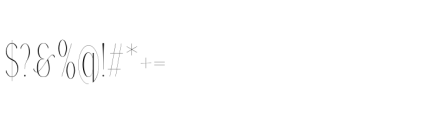 Gorga T Extra Light Extra Condensed Font OTHER CHARS