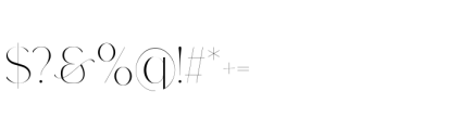 Gorga T Extra Light Extra Expanded Font OTHER CHARS