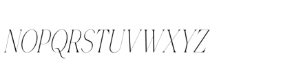 Gorga T Extra Light Semi Condensed Italic Font UPPERCASE