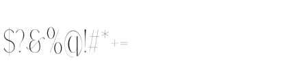 Gorga T Extra Light Semi Condensed Font OTHER CHARS